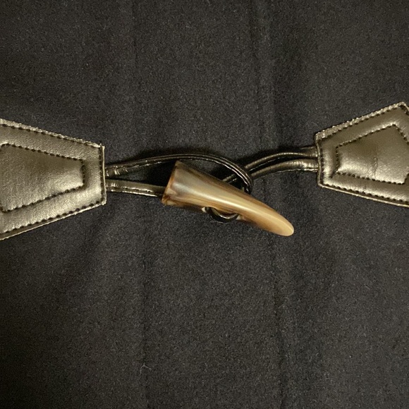 ☃️Liz Claiborne Womens Duffle Hooded Toggle Coat Wool Blend - Navy Blue (Large) - Picture 3 of 14